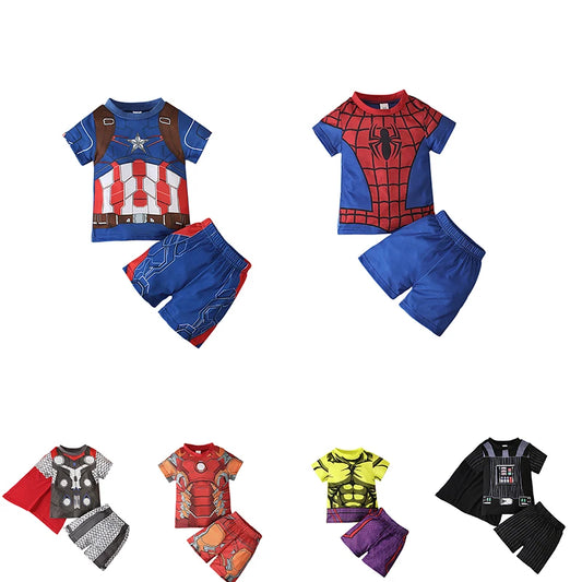 Hulk Spider-Man Captain America Avengers  Top +  Shorts