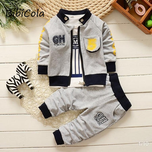Lattice tops + pants sport suit for infant boy 2pcs